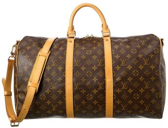 Monogram Canvas Keepall 50 Bandouliere (Authentic Pre-Owned)