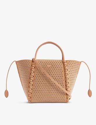 Le Hinge small rivet-embellished leather shoulder bag