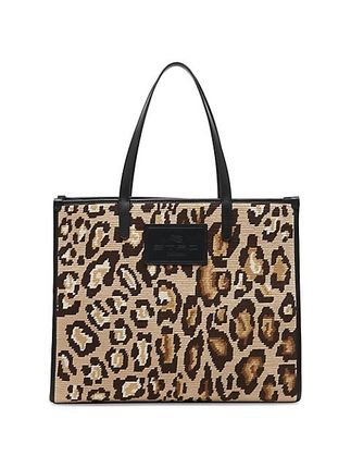 Leopard Knitted Shopper