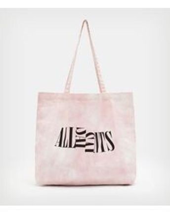 Men's Pink Split Oppose Tie Dye Tote Bag