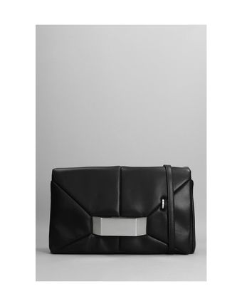 Big Quilted Griffin Clutch In Black Leather