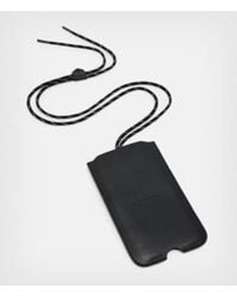 Women's Black Cybele Leather Phone Holder