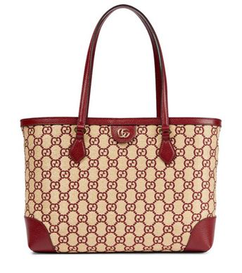 Ophidia Gg Medium Tote Bag In Red