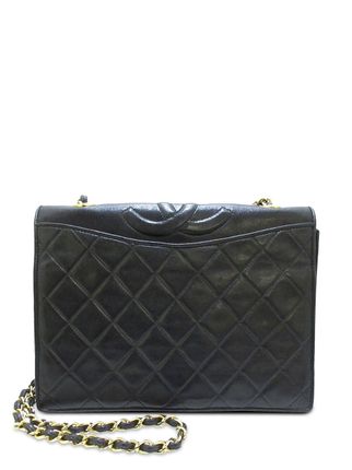 pre-owned diamond-quilted CC stitch crossbody bag