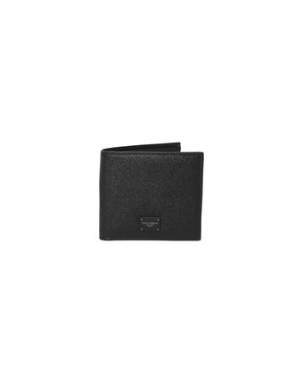 Wallet In Textured Leather With Logo Detail