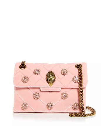 Mini Kensington Embellished Velvet Shoulder Bag