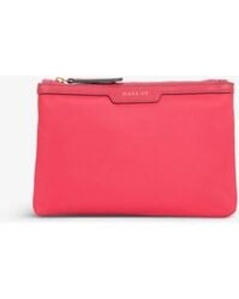 Women's Pink Make-up Regenerated-nylon Pouch