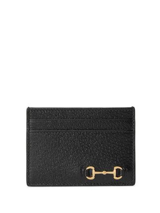Horsebit-detail Leather Wallet In Black