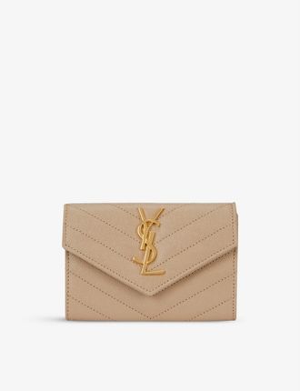 Monogram small leather envelope wallet