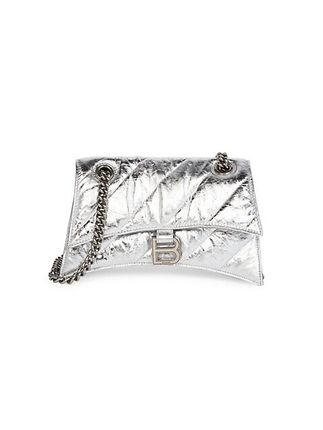 Crush Quilted Metallic Leather Chain Bag