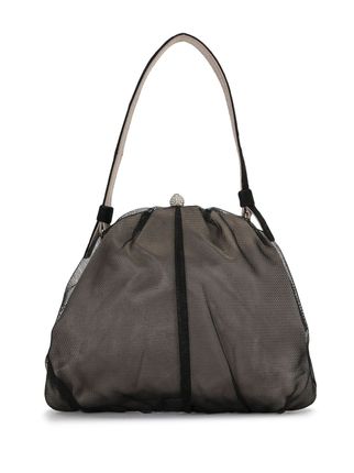 pre-owned sheer-panelled tote bag