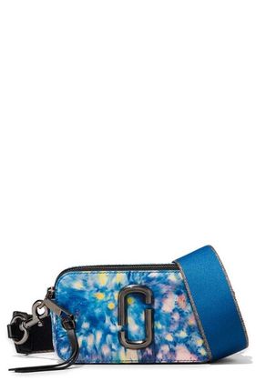 Snapshot Tie-dye Camera Crossbody Bag In Blue Multi