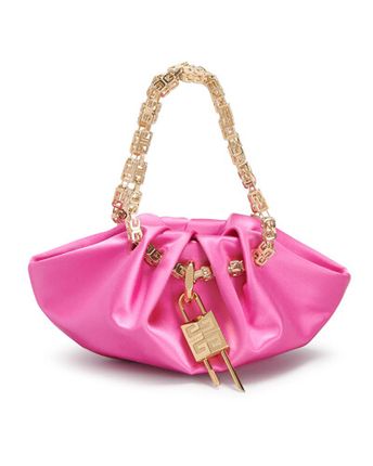 Mini Kenny Top-handle Bag With Monogram Chain In Pink