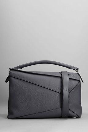 Edge Grande Hand Bag In Grey Leather