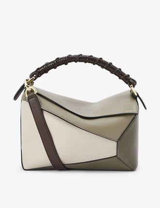 Puzzle Edge small leather cross-body bag