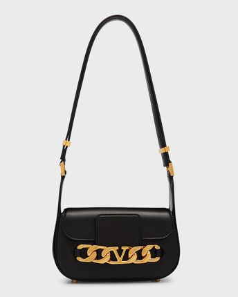 Small VLOGO Chain Leather Shoulder Bag