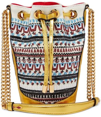Loubiphore embroidered bucket bag