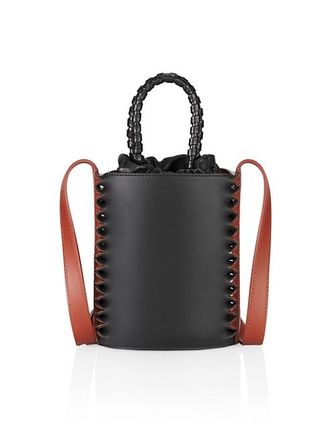 Louela Leather Bucket Bag