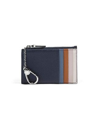 Colorblocked Leather Card Case