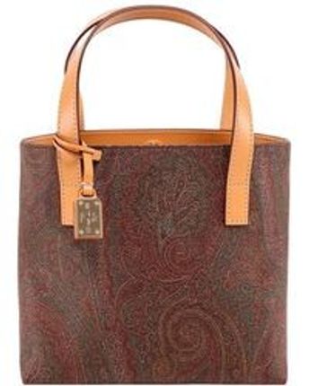 Women's Brown Paisley Printed Tote Bag