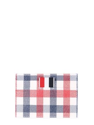 Iconic Stripe Checked Card Holder