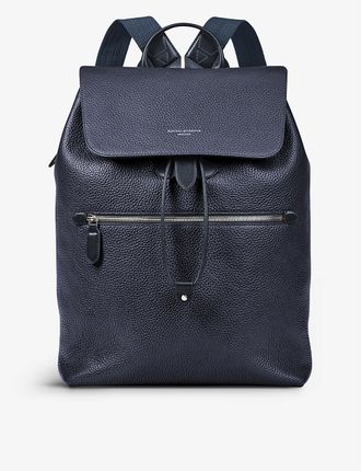 Reporter grained leather backpack