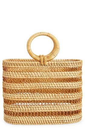 Coco Top Handle Structured Handbag In Natural