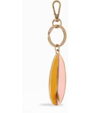 Women's Pink Gold-tone Enamel Keychain