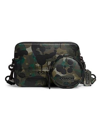 Charter Camo-Coated Pebble Leather Messenger Bag