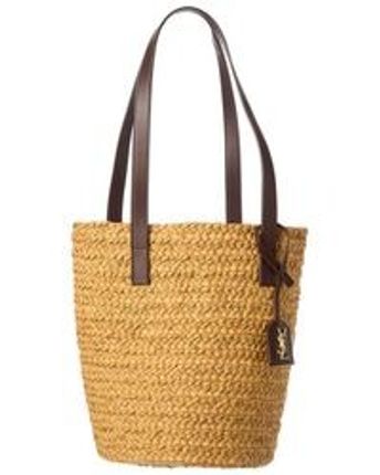 Women's Straw & Leather Tote