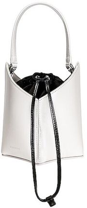 Mini Cut Out Bucket Bag in White
