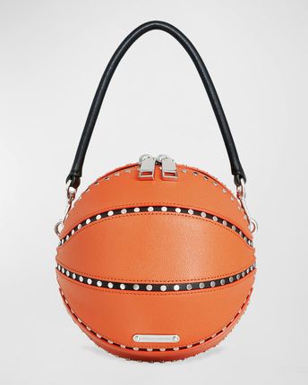 Basketball Studded Zip Crossbody Bag