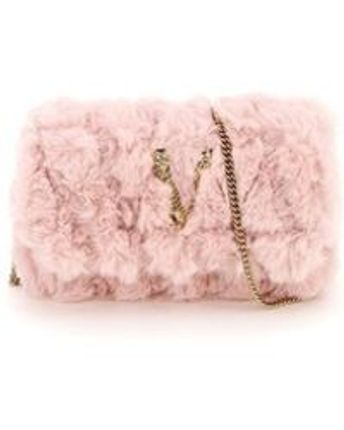 Women's Pink Faux Fur Virtus Mini Bag