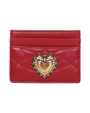 Devotion Card Holder In Red Leather