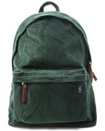 Men's Green Corduroy Backpack