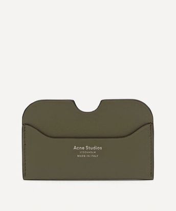 Leather Card Holder In Green