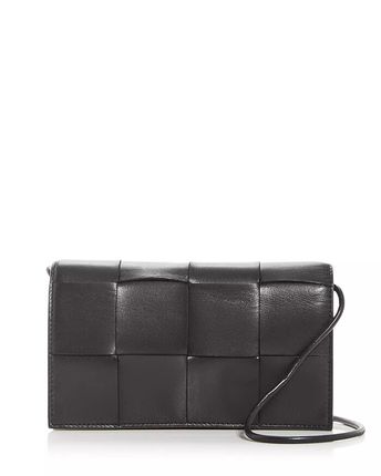 Intreccio Leather Wallet Crossbody