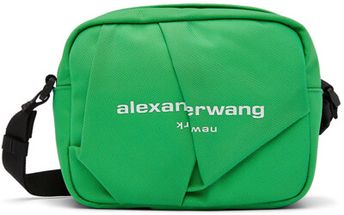 Wangsport Printed Nylon Camera Bag In Island Green/silver