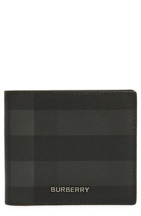 Check Canvas Bifold Wallet In Black