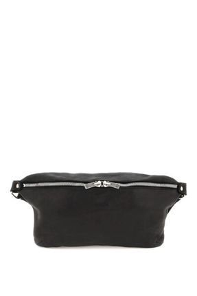 Leather Beltpack-crossbody Bag In Black
