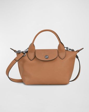 Le Pliage Cuir XS Leather Top-Handle Bag