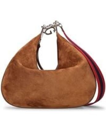 Women's Brown Attache Suede Hobo Bag