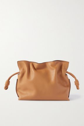 Flamenco Mini Leather Clutch - Brown