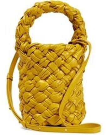 Women's Yellow Kalimero Mini Leather Bucket Bag