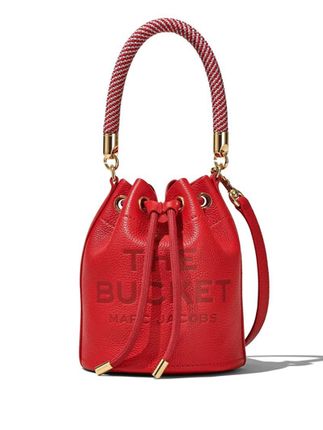 The Leather Bucket Bag In Red
