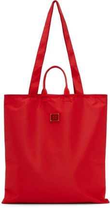 Arwin Face-patch Ripstop Tote Bag In Red