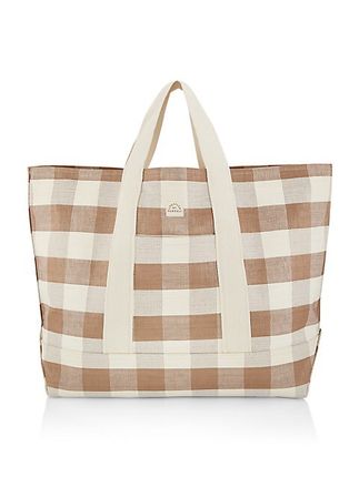 Oversized Bodie Gingham Open Tote