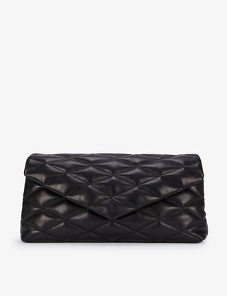 Monogram quilted leather clutch bag