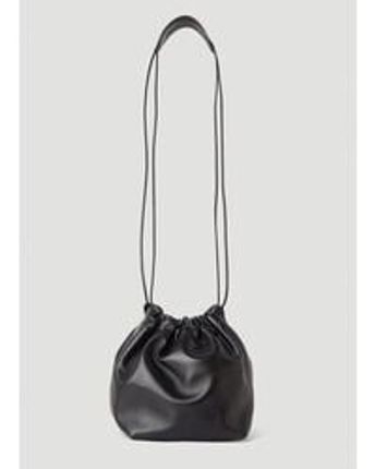 Women's Black Drawstring Small Shoulder Bag
