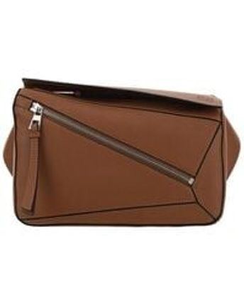 Men's Brown Puzzle Small Belt Bag